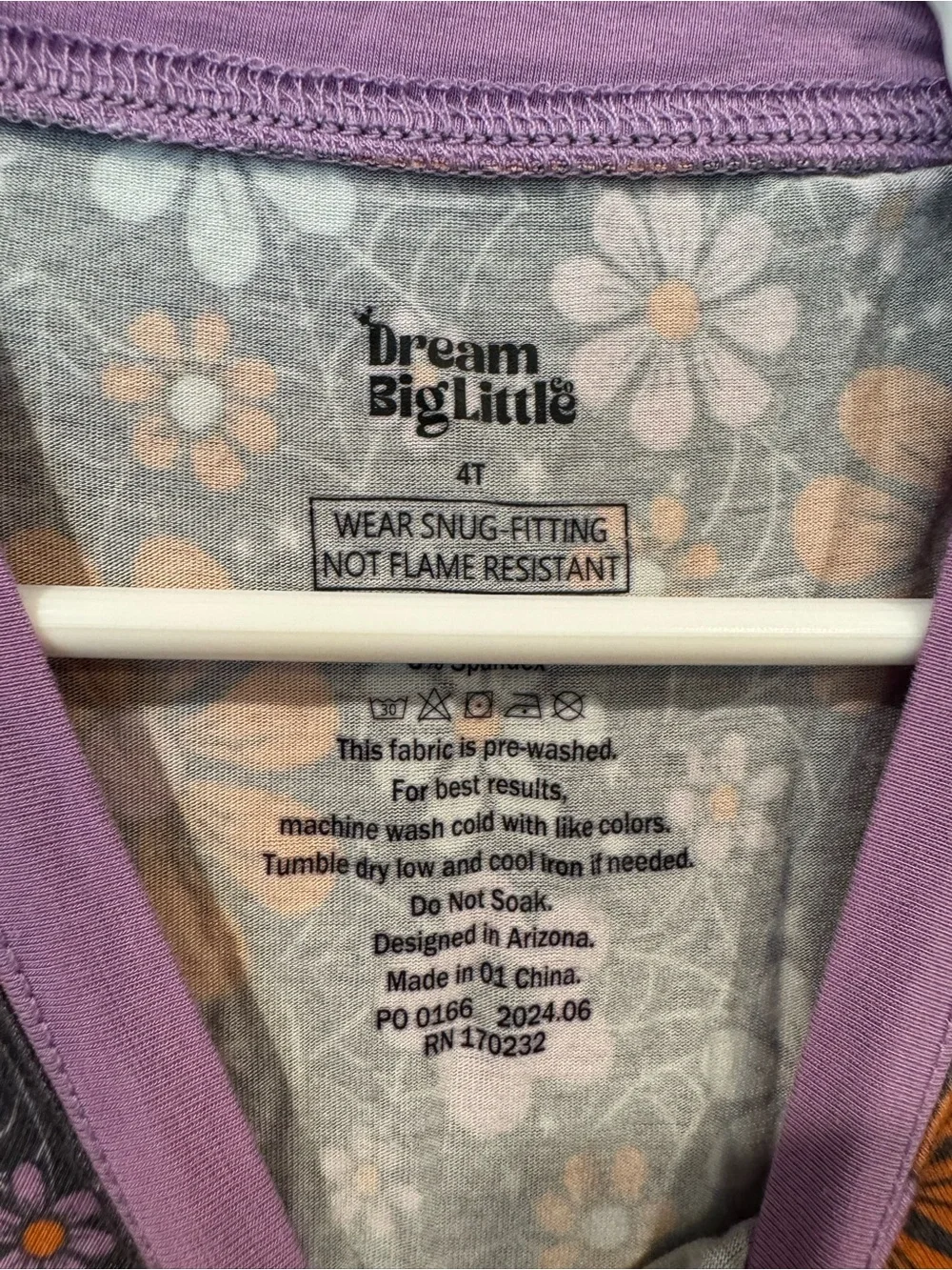DREAM BIG LITTLE CO 2 piece bamboo pajamas